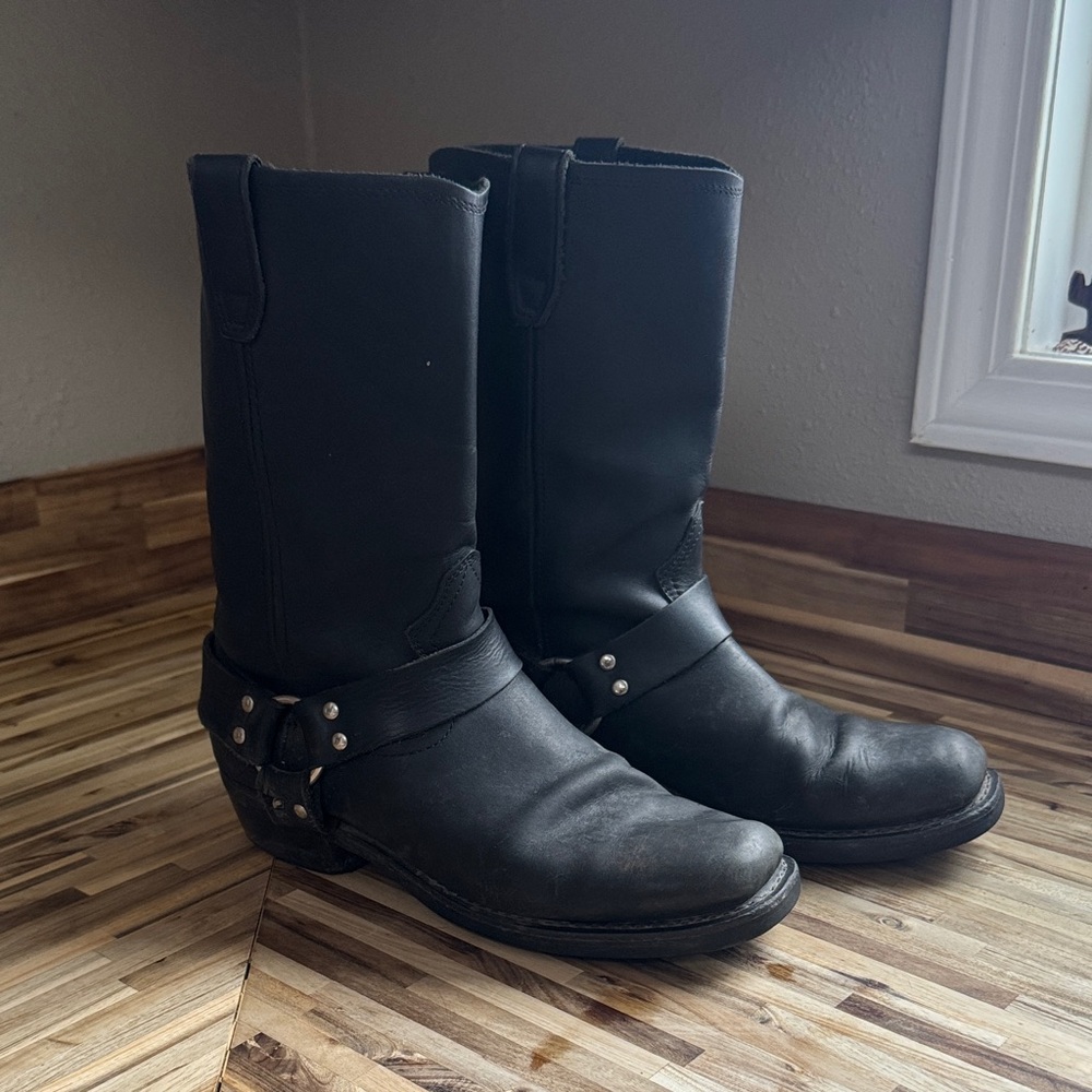 Dingo Black Leather Men's Boots